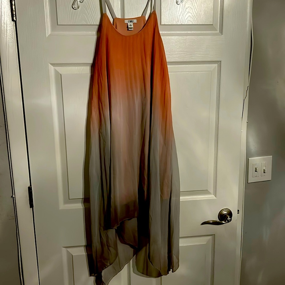 cato dress orange and grey size XS